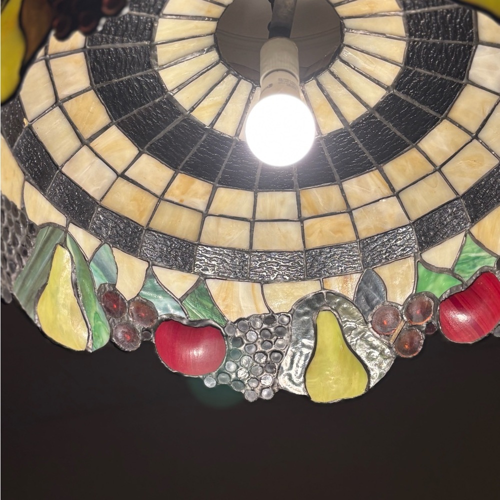 Tiffany Stained Glass Fruit Pendant Light - Picture 4 of 5